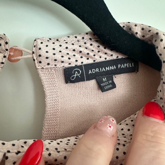 Adrianna Papell Pink Fitted Blouse with Peter Pan Collar - Picture 3 of 4